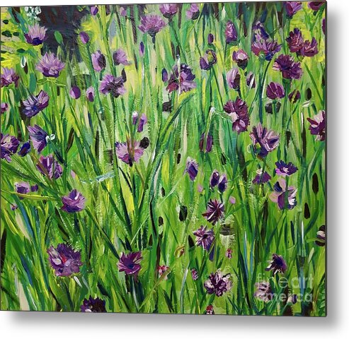 Floral Metal Print featuring the painting Summer Essence by Catherine Gruetzke-Blais