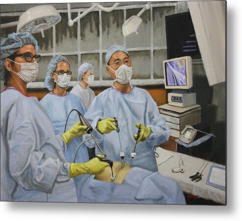 Surgery Metal Print featuring the painting Surgery 2019 by Todd Cooper