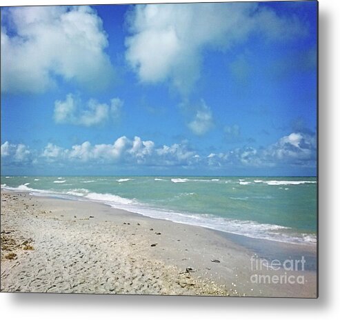 Florida Metal Print featuring the photograph Surroundings - Florida Beach Day by Chris Andruskiewicz