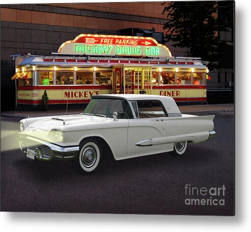Sweet 59 Metal Print featuring the photograph Sweet 59 At Mickey's Diner by Ron Long