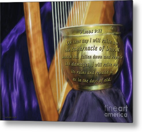 Harp Metal Print featuring the digital art Tabernacle of David 2 by Constance Woods