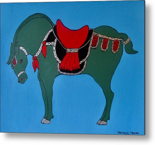 Horse Metal Print featuring the painting Tang Horse by Stephanie Moore