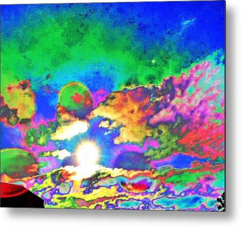 Sun Metal Print featuring the photograph Abstract Sun and Sky by Andrew Lawrence
