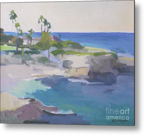 Beach Metal Print featuring the painting The Big Blue, La Jolla Cove, San Diego by Paul Strahm