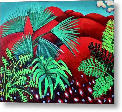 Red Hills Metal Print featuring the painting The Future by Franci Hepburn