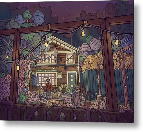 Chicago Metal Print featuring the digital art The Hideout by EvanArt - Evan Miller