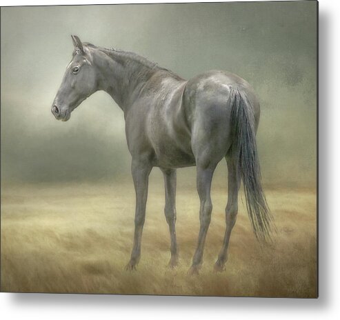 Horse Metal Print featuring the digital art The Loner by Steve Kelley