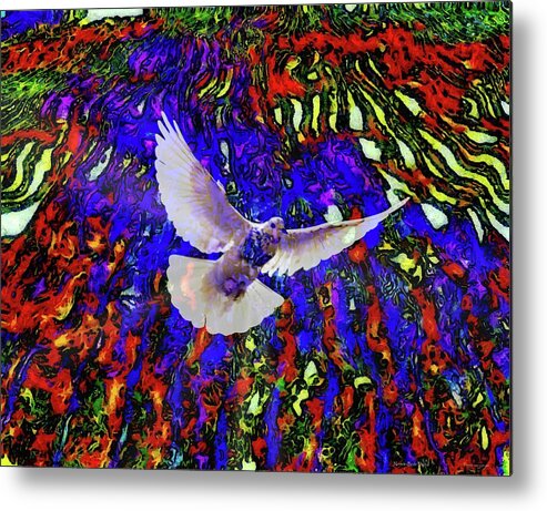 Peace Dove Metal Print featuring the digital art The Peace Dove by Norman Brule