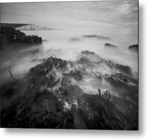  Metal Print featuring the photograph The Seven sisters, low tide by Will Gudgeon