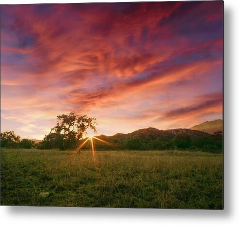 Sunset Metal Print featuring the photograph The Sky is Ablaze with Sunset Colors 3 by Lindsay Thomson