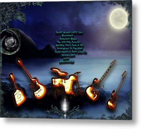 Tom Petty And The Heartbreakers Metal Print featuring the digital art Tom Petty And The Heartbreakers by Michael Damiani