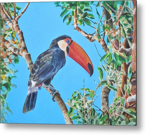 Toucan Metal Print featuring the painting Toucan by John Neeve