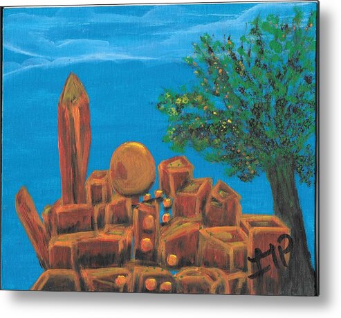Gift Metal Print featuring the painting Treasure by Esoteric Gardens KN