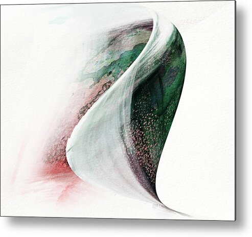 Minimal Metal Print featuring the digital art Twist Abstract Painting by Itsonlythemoon