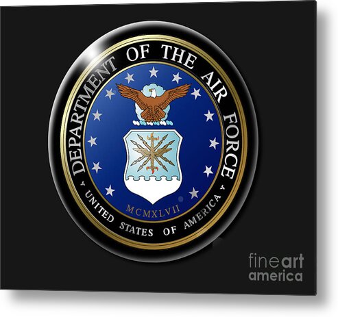 Us Metal Print featuring the digital art US Air Force by Bill Richards