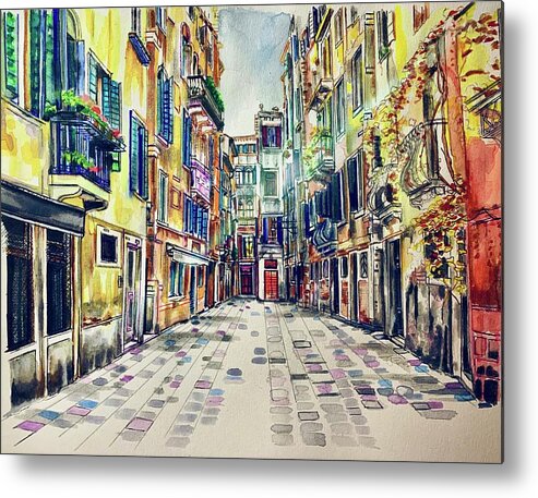 Architecture Metal Print featuring the painting Veritas by Try Cheatham