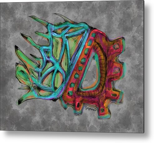 Viruses Metal Print featuring the digital art Clash of the virus titans by Ljev Rjadcenko