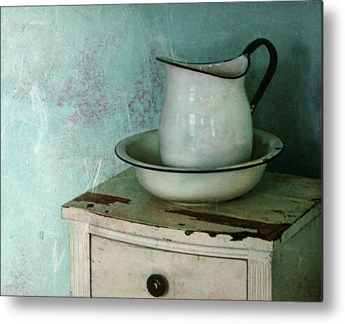 Pitcher Metal Print featuring the photograph Washstand Still Life by Nikolyn McDonald