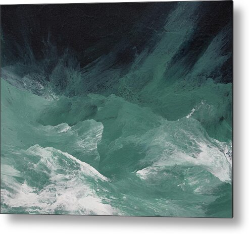 Waves Metal Print featuring the painting Waves and Breakers by Linda Bailey