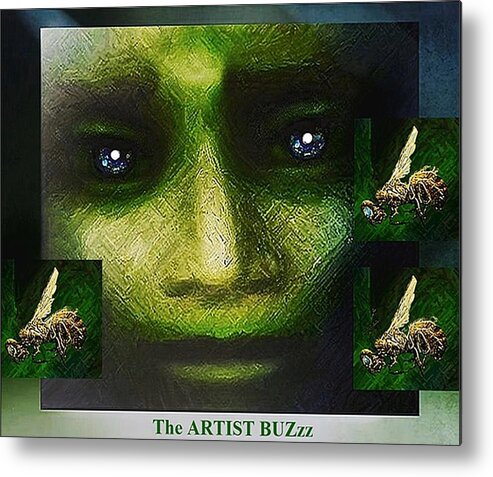 Bee Metal Print featuring the mixed media When Bees Die. . . by Hartmut Jager