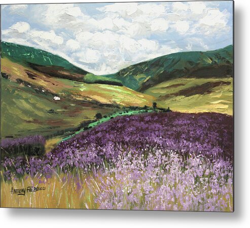Wild Flowers Metal Print featuring the painting Wild Flowers Matthew 6 28-29 by Anthony Falbo