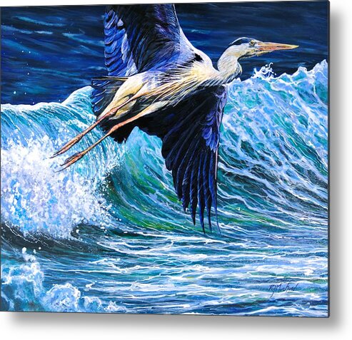 Bird Metal Print featuring the painting Wing Span by R J Marchand