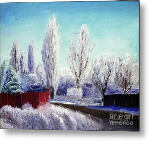 Sher'l Metal Print featuring the painting Winter at Bonanza by Sherril Porter