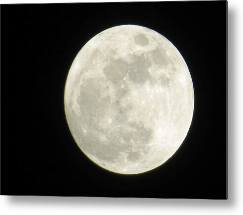 Space Metal Print featuring the photograph A Winter'sFullmoon over GA by Aaron Martens