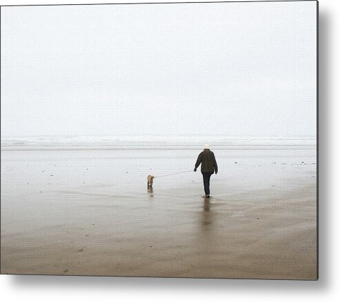  At The Beach On A Foggy Day Metal Print featuring the photograph At The Beach On A Foggy Day by Tom Janca