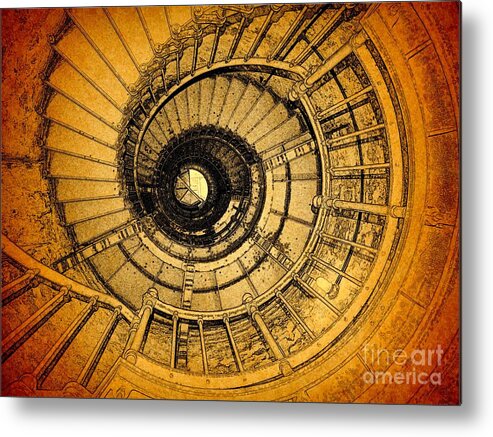 Lighthouse Stairs Metal Print featuring the photograph  To The Top by Jacklyn Duryea Fraizer