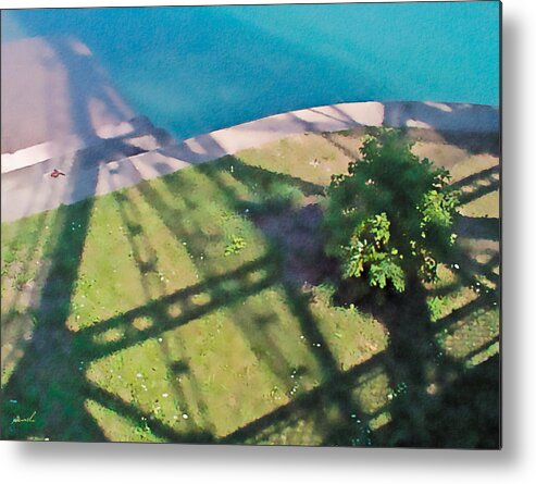 welland Ship Canal Metal Print featuring the photograph Bridge Shadows #1 by The Art of Marsha Charlebois