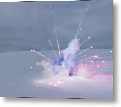 Copenhagen Metal Print featuring the photograph Explosion In Winter Landscape #1 by Henrik Sorensen