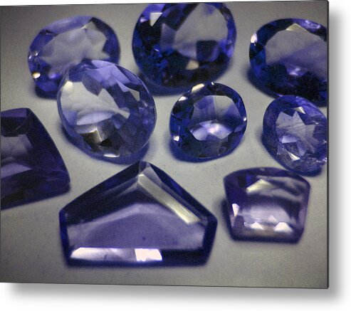 Faceted Gemstones Metal Print featuring the photograph Faceted Gemstones #1 by Afive Collection