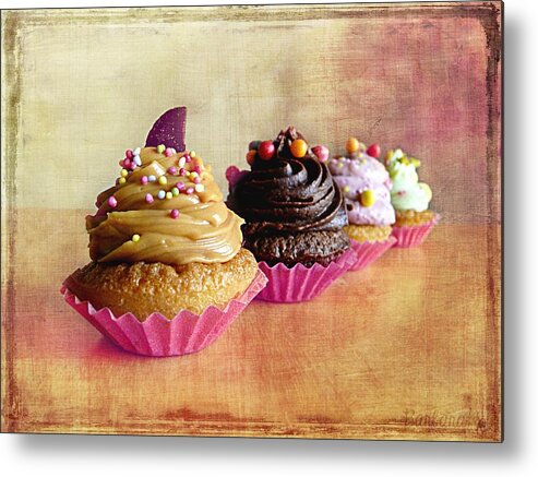 Cupcakes Metal Print featuring the photograph Fairy cakes #2 by Barbara Orenya