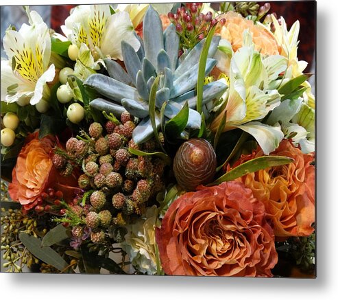 Flowers Metal Print featuring the photograph Floral Arrangement 1 by David T Wilkinson