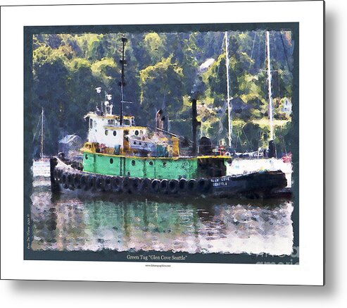 Tug Metal Print featuring the photograph Green Tug #1 by Kenneth De Tore