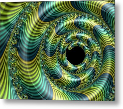 Artwork Metal Print featuring the photograph Julia Fractal #1 by Alfred Pasieka