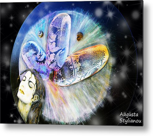 Augusta Stylianou Metal Print featuring the painting Michael Jackson #20 by Augusta Stylianou