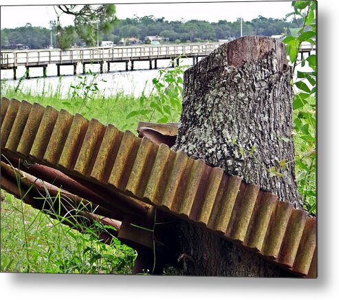 Mechanical Metal Print featuring the photograph Old Shipyard Gear II #1 by Tom DiFrancesca