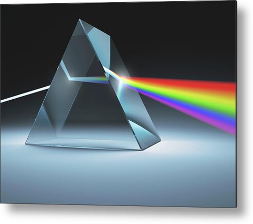 Artwork Metal Print featuring the photograph Prism And Rainbow #1 by Ktsdesign