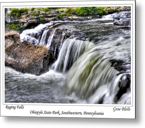 Water Fall Metal Print featuring the photograph Raging Falls by Gene Bleile Photography 