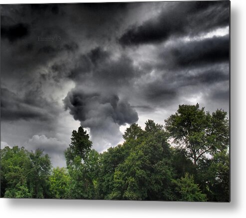 Clouds Metal Print featuring the photograph Storm Chasers #1 by Tammy Cantrell