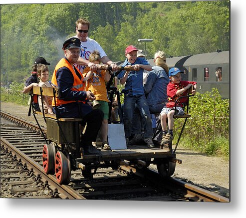 Railway Metal Print featuring the photograph Trolley ride at Bochum NRW Germany #1 by David Davies