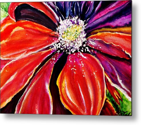 Flowers Metal Print featuring the painting Unfurled by Lil Taylor
