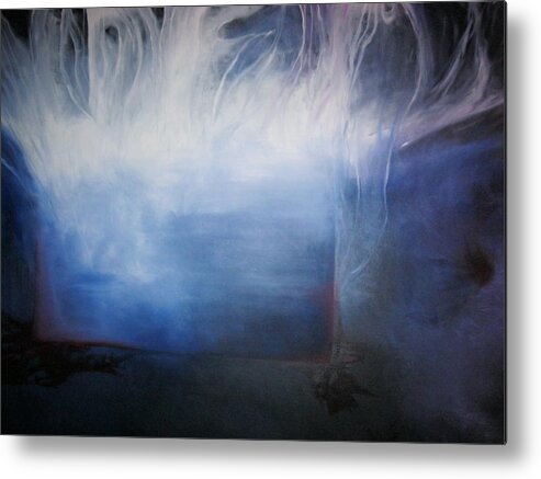Oil Metal Print featuring the painting YOD #1 by Carrie Maurer