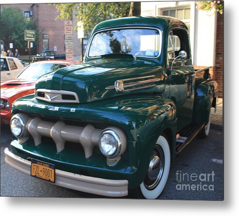 1952 Ford Pick Up Truck Front And Side View Metal Print featuring the photograph 1952 Ford Pick up Truck Front and Side View by John Telfer