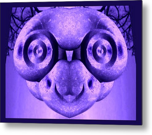 Purple Metal Print featuring the digital art 1st. Generation by Mary Russell