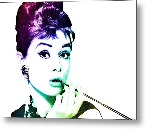 Audrey Hepburn Metal Print featuring the digital art Audrey Hepburn by Marianna Mills