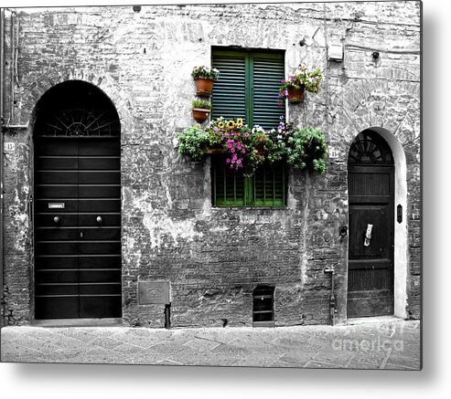  Italian Alleyways Metal Print featuring the photograph Flower Shoppe #2 by Don Kenworthy