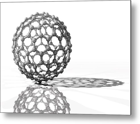 C180 Metal Print featuring the photograph Fullerene Molecule by Laguna Design